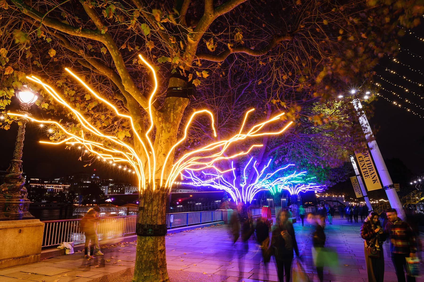 pr photograph of the southbank centre winter lights in London