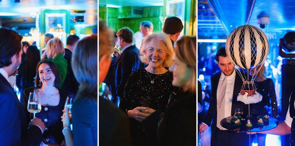 Guests mingling and chatting inside Dear Darling, Mayfair during a private birthday event photographed by an event photographer