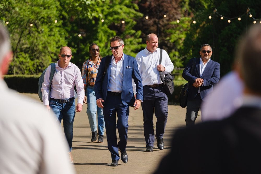 Guests arriving at Regent’s University lawns for summer party