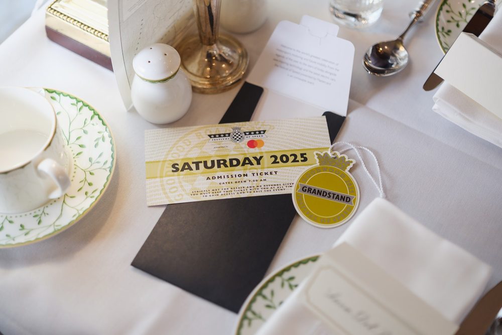Interior detail of branded elements and premium finishes inside the Pullman train