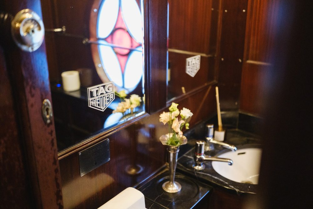 Branded details inside the British Pullman Train for a VIP experience