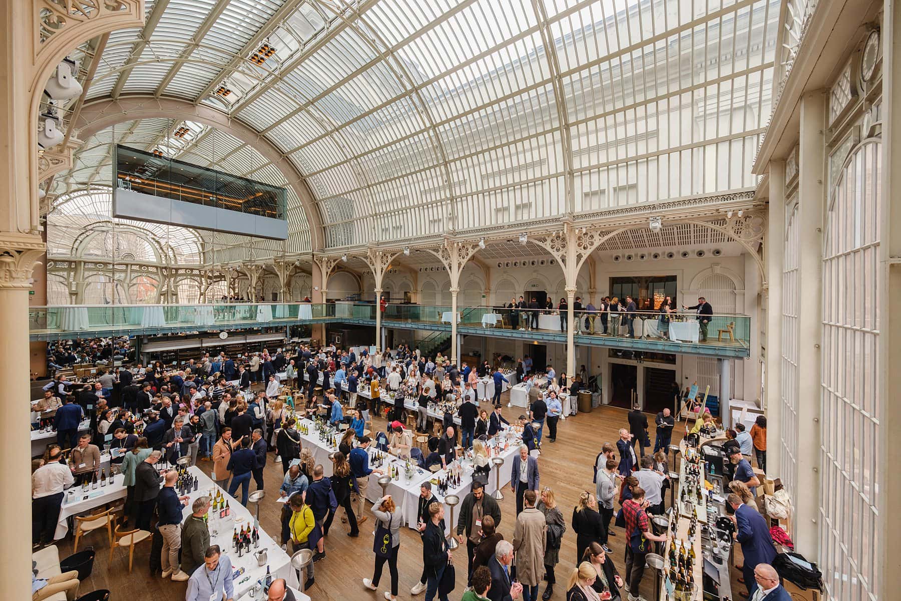Wide view of the Paul Hamlyn Hall during a Royal Opera House event