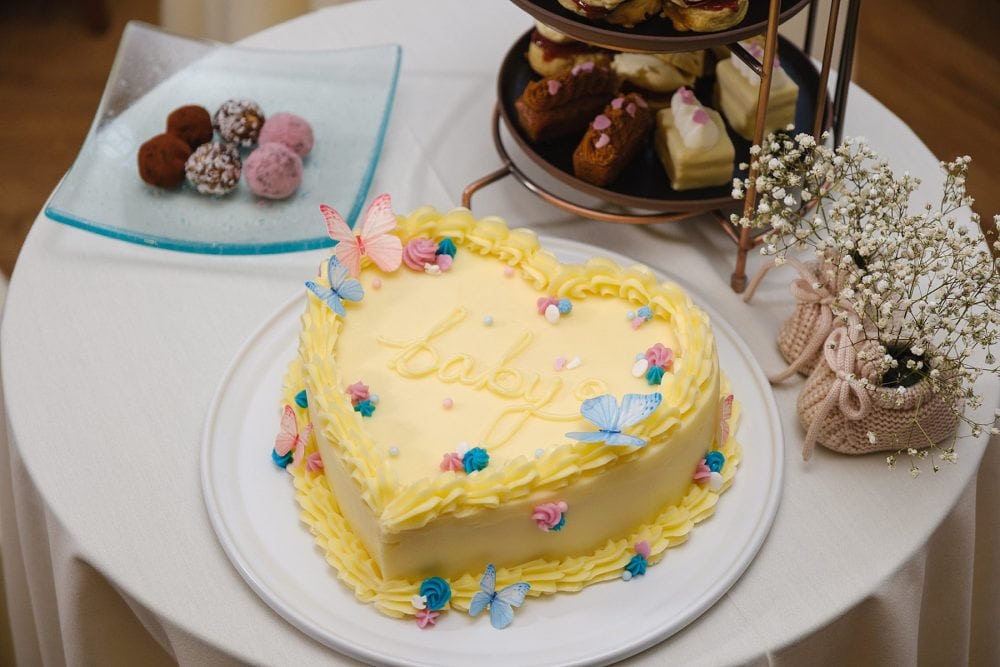 Decor and setup for a cosy baby shower in central London, London baby shower photography