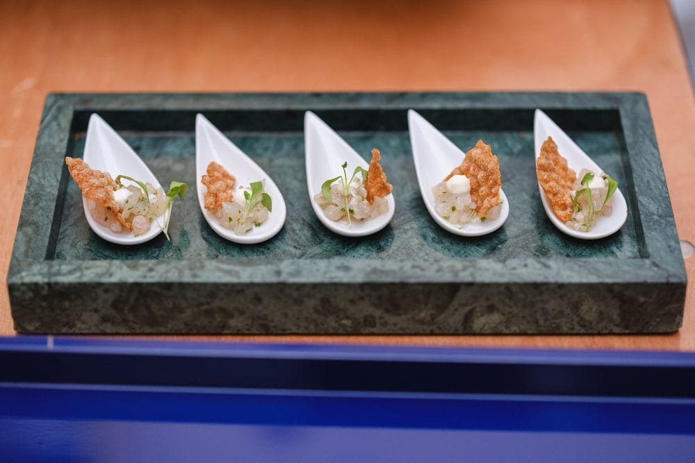 canapes for a showroom launch party