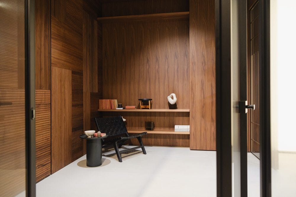 interior of Lualdi London, photographed for a showroom launch event