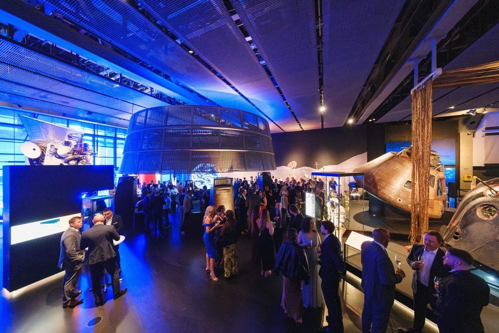 a wide shot of Space with guests for an event at London Science Museum